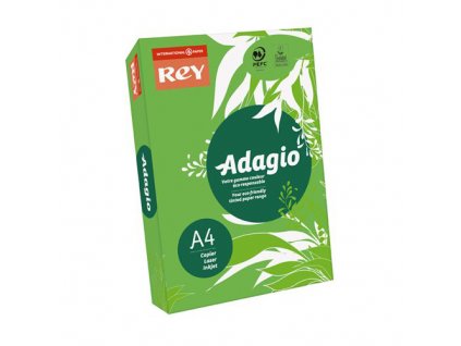 Kopírovací papier, farebný, A4, 80 g, REY "Adagio", intenzívny zelený