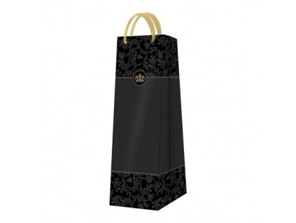 Darčeková taška PAW Premium Gold Crown, bottle - 12x37x10 cm
