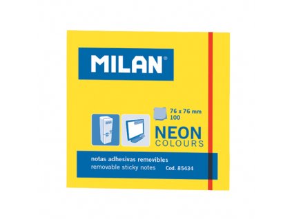 Blok lep MILAN NEON 76 x 76 mm žltý