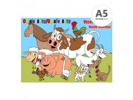 Omaľovanka A5 LUX - Veselé zvieratká
