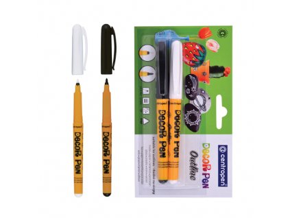 Dekoračný popisovač CENTROPEN 2628 Decor Pen , čierna +biela