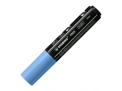 Akrylový popisovač STABILO FREE Acrylic T800C Klinový hrot 4-10 mm - kobaltový