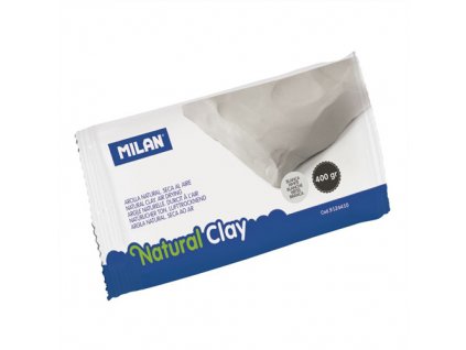 Modelovacia hmota MILAN Natural Clay 400g Biela, na vzduchu tvrdnúca