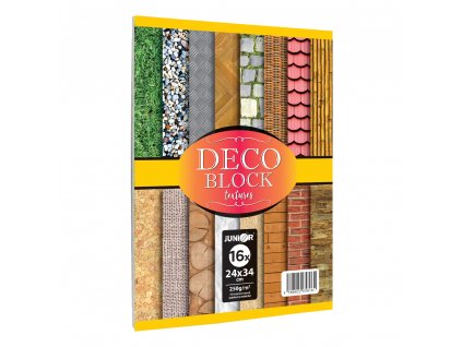 Zložka dekoračného papiera (výkresov) DECO BLOCK 16 listov /16 vzorov, 250g/m2