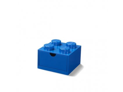 LEGO stolný box 4 so zásuvkou - modrá