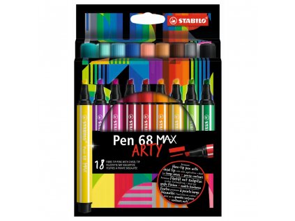 Fix vláknový STABILO Pen 68 MAX ARTY - sada 18 ks