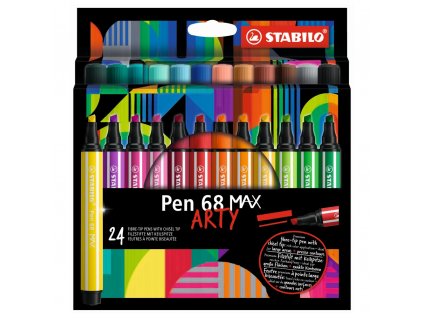 Fix vláknový STABILO Pen 68 MAX ARTY - sada 24 ks