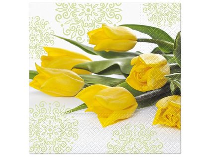 Obrúsky PAW L 33x33cm Yellow Tulips