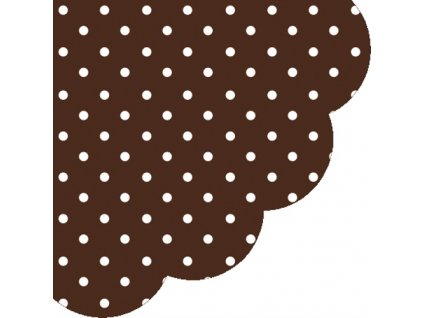 Obrúsky PAW R 32 cm Dots Chocolate