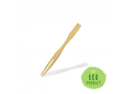 Napichovadlá bambusové vidlička 9 cm, (100 ks v bal.)