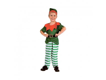Detský kostým Elf (tričko, nohavice, opasok, čiapka), veľkosť 92/104 cm