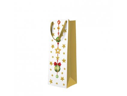 Darčeková taška PAW Adorned Ornaments, fľaša 12x10x37 cm