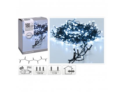 Svetelná reťaz 180 LED biela studená, dĺžka 13,5 m, 230V (vonk. použitie)