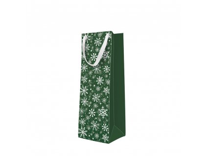 Darčeková taška PAW Coloful Snowflakes, fľaša 12x10x37 cm