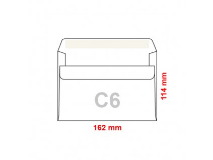 Obálky C6 114x162 mm samolepiace, 25 ks