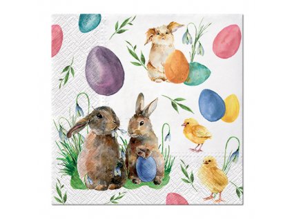 Obrúsky PAW L 33x33cm Bunnies with Chicken