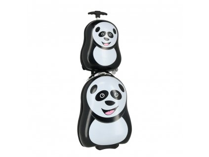 Cestovný detský kufor na kolieskach + ruksak (2v1) PANDA