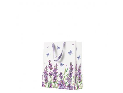 Darčeková taška Lavender Butterfly, medium - 20x25x10 cm