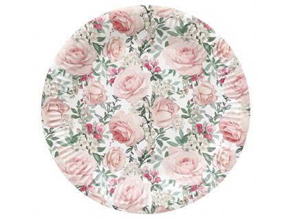 Papierový tanier PAW Eco 23 cm Gorgeous Roses / 8 ks