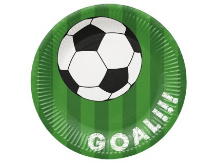 Papierový tanier PAW Eco 23 cm Soccer ball green / 8 ks