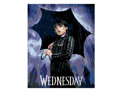 Diamantové maľovanie (bez rámu) - Wednesday Addams na plagáte