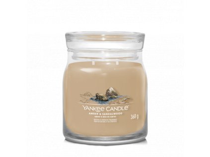 Sviečka Yankee Candle - AMBER & SANDALWOOD, stredná