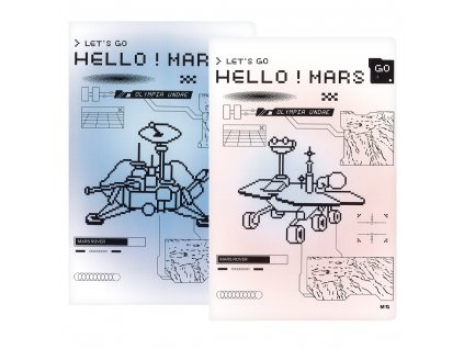 Zápisník A5 M&G Hello ! Mars - linajkový, 24 listov, mix