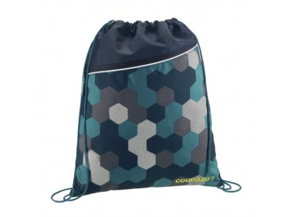 Športový vak na chrbát coocazoo RocketPocket, Blue Geometric Melange