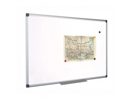 Biela, magnetická, utierateľná tabuľa, hliníkový rám, 100 x 150 cm