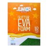 Dekoračná pena A4 EVA Glitter zelená 2,0 mm, sada 10 ks