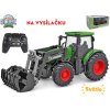 Kids Globe R/C traktor zelený 27cm s predným nakladačom na batérie so svetlom 2,4GHz v kra