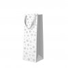 Darčeková taška PAW premium Glitter Snowflakes (silver), fľaša 12x10x37 cm