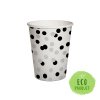 Papierový pohár PAW Eco 250 ml Confetti - black/silver / 10 ks