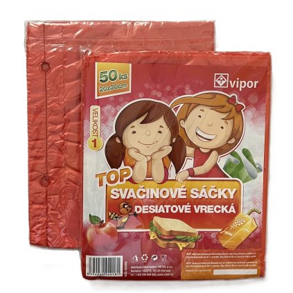 Sáčky 20x30cm/50ks červené mikrotenové