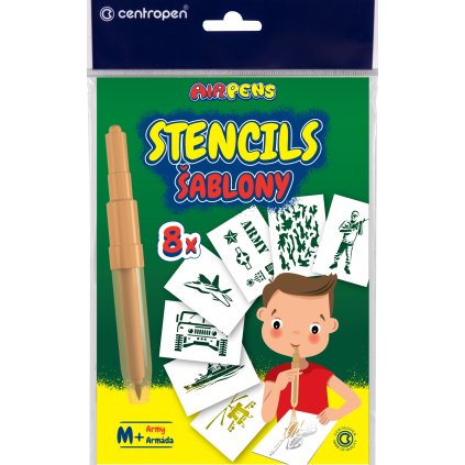 Šablony 9996 set M+, vojenské motivy