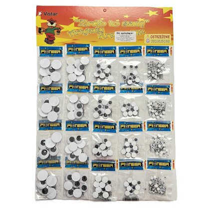 Oči samolepící, 20 bal na blistru (902100)