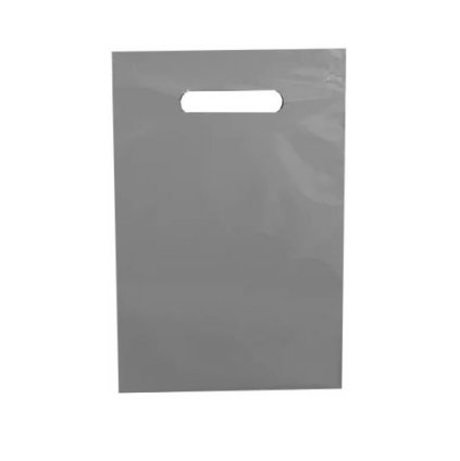 Taška STŘÍBRNÁ PE 20x30cm průhmat