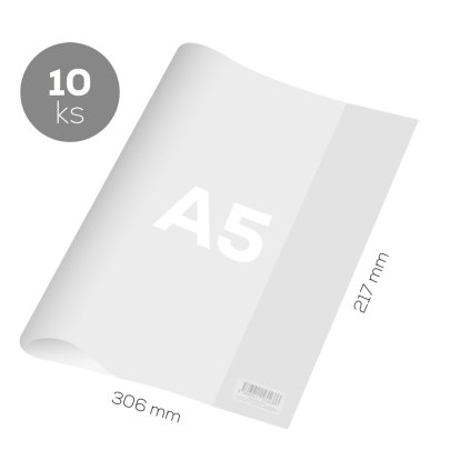 Obal na sešity A5 PVC, sada 10 ks
