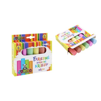 Křídy chodníkové 6 ks, kulaté