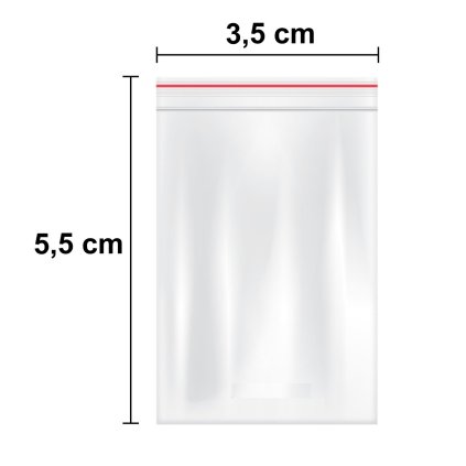 Sáček rychlouzavírací 3,5x5,5cm/100ks