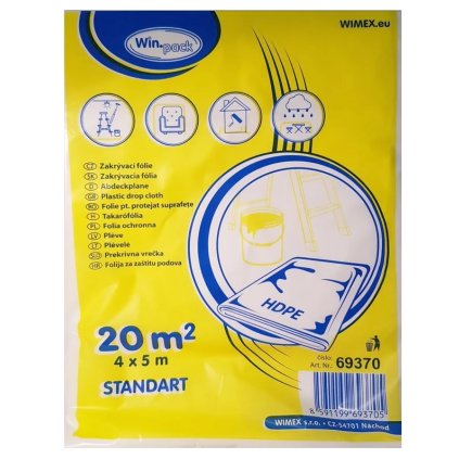 19853 zakryvaci folie hdpe 4x5m 6my transp