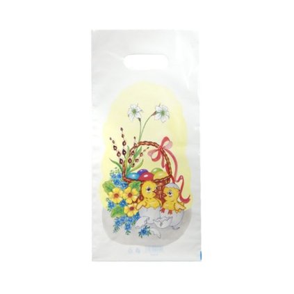 Taška Kuřátka 20x40cm bílá s průhmatem