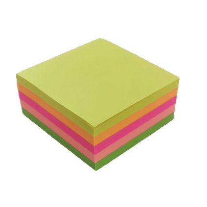 Bloček samolepící NEON 50x50mm DONAU