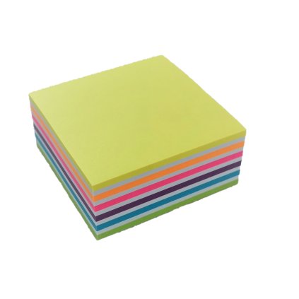 Bloček samolepící NEON+BÍLÁ 50x50mm DONAU