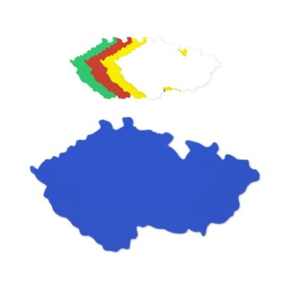 Šablona - obrysová mapa ČR