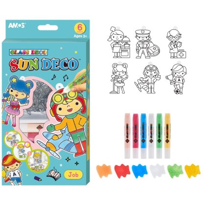 Barvy na sklo sada 6 barev 10,5 ml + 6 sklíček PROFESE (SD10P6-JB)