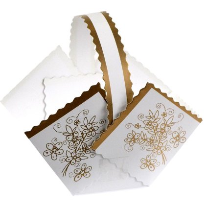 Svatební košíček potisk KYTICE