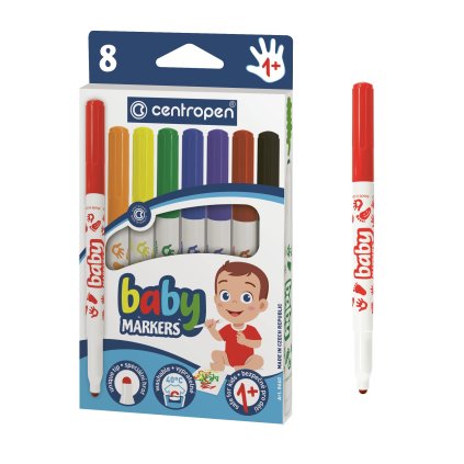 Značkovače 8660 BABY MARKERS, sada 8 barev
