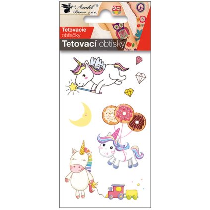 Tetovací obtisky JEDNOROŽCI, DONUT