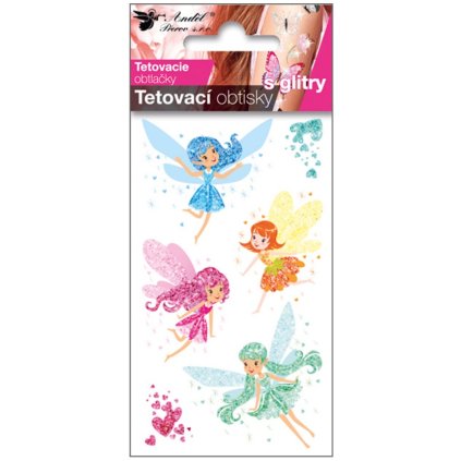 Tetovací obtisky s glitry BAREVNÉ VÍLY